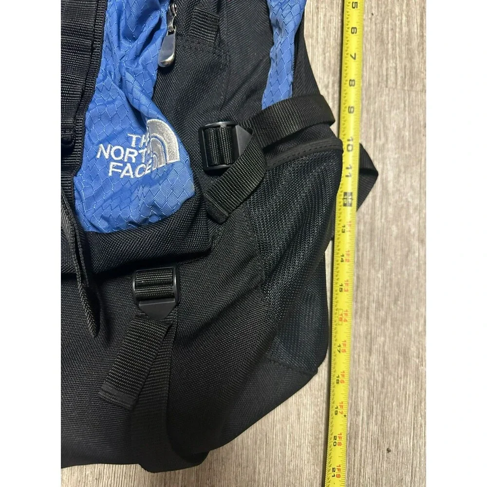 The North Face Backpack Blue Black Y2K 90's Daypack Hiking